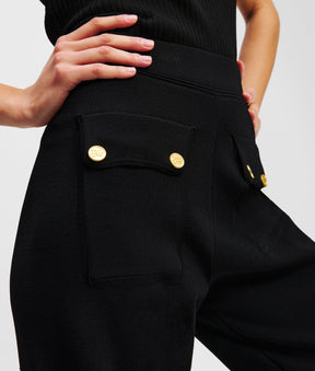 BUTTON-DETAIL TROUSERS