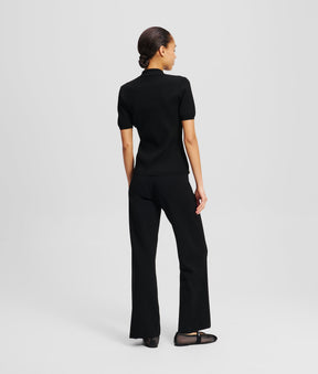 BUTTON-DETAIL TROUSERS