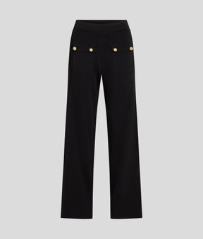 BUTTON-DETAIL TROUSERS