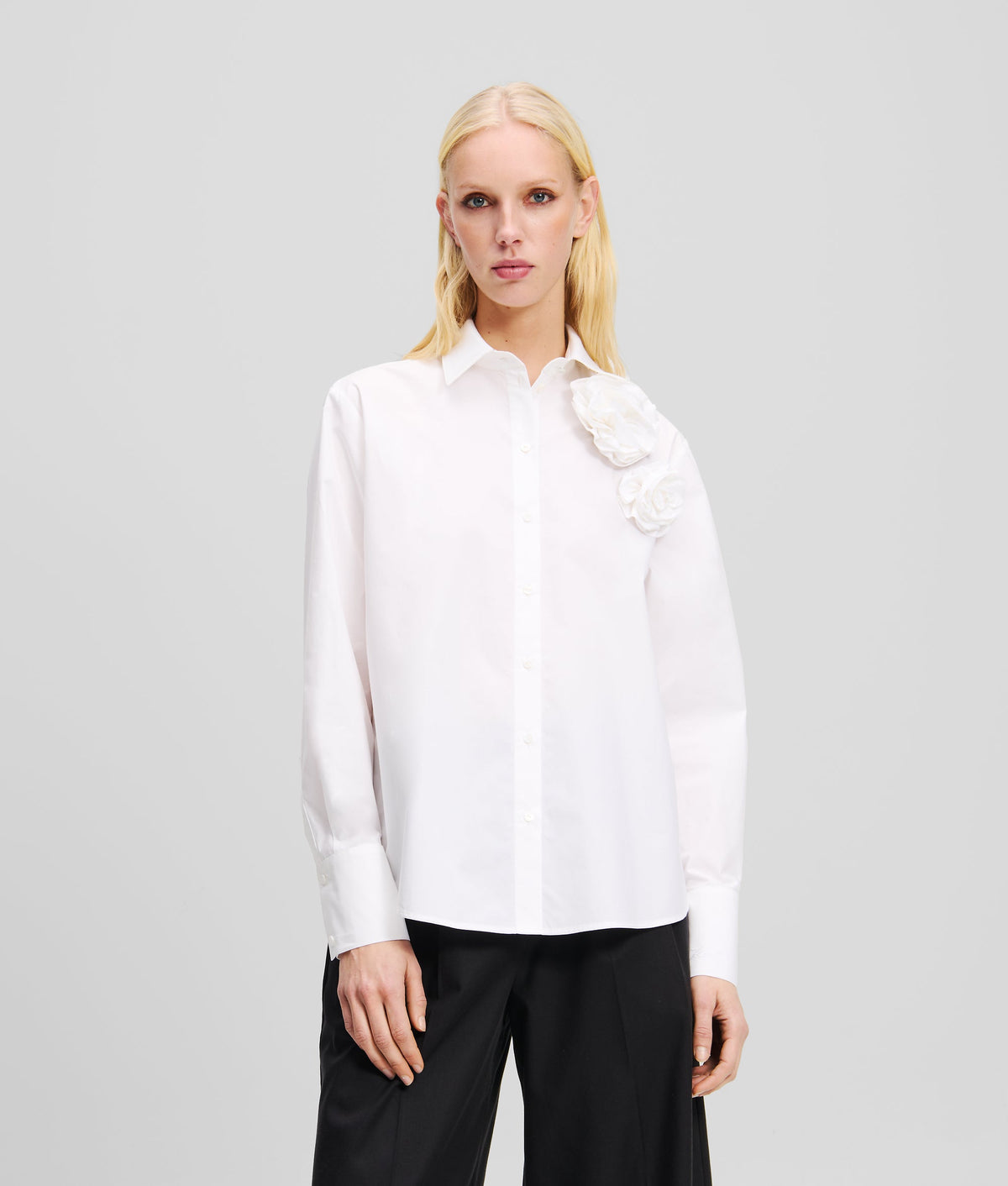 FLOWER POPLIN SHIRT