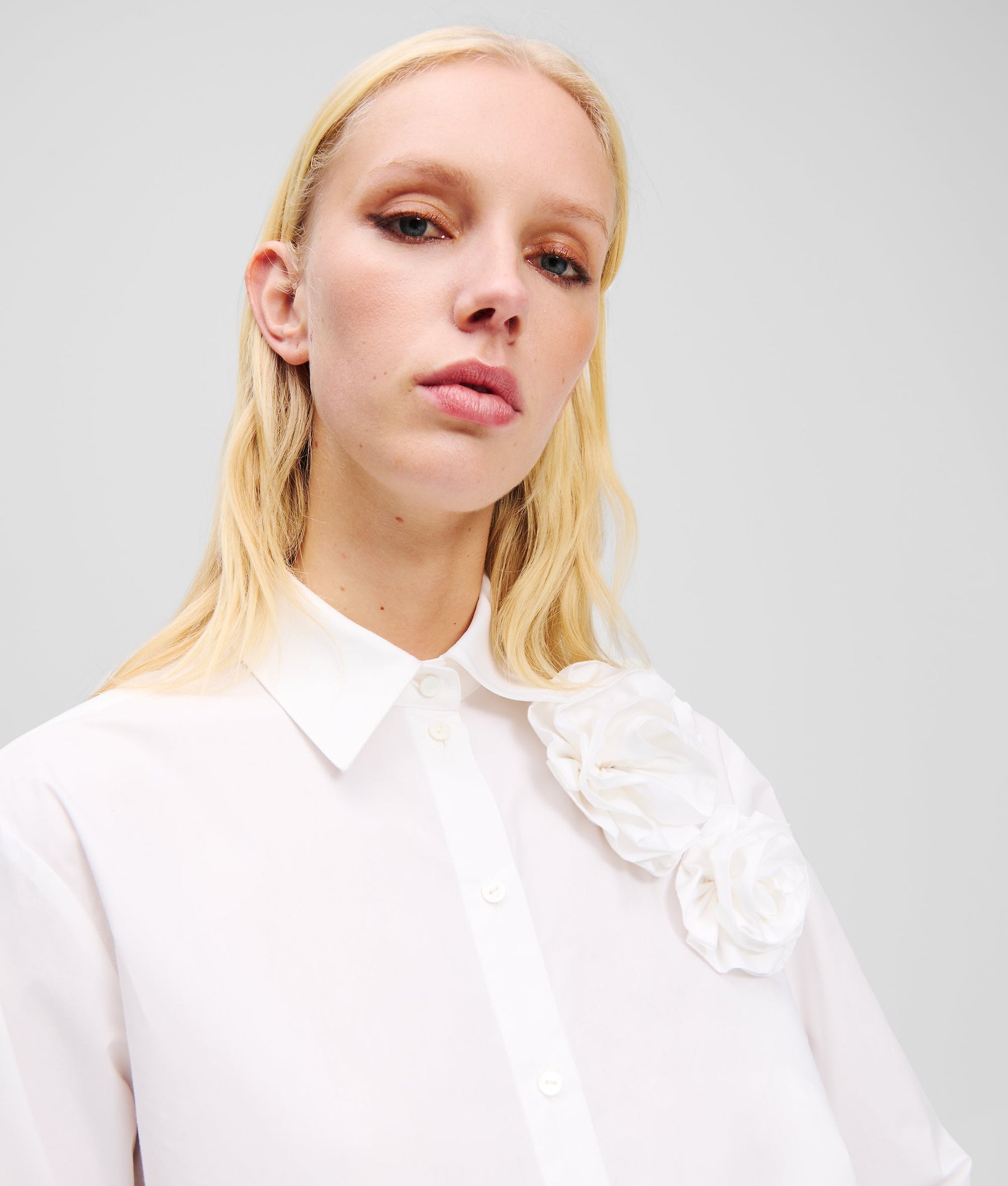 FLOWER POPLIN SHIRT
