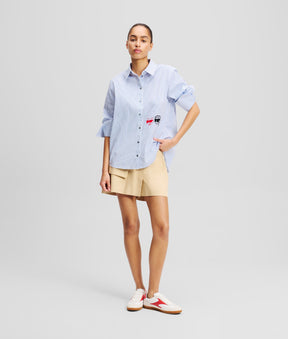 IKON KARL & CHOUPETTE PINSTRIPE SHIRT