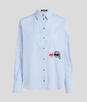 IKON KARL & CHOUPETTE PINSTRIPE SHIRT