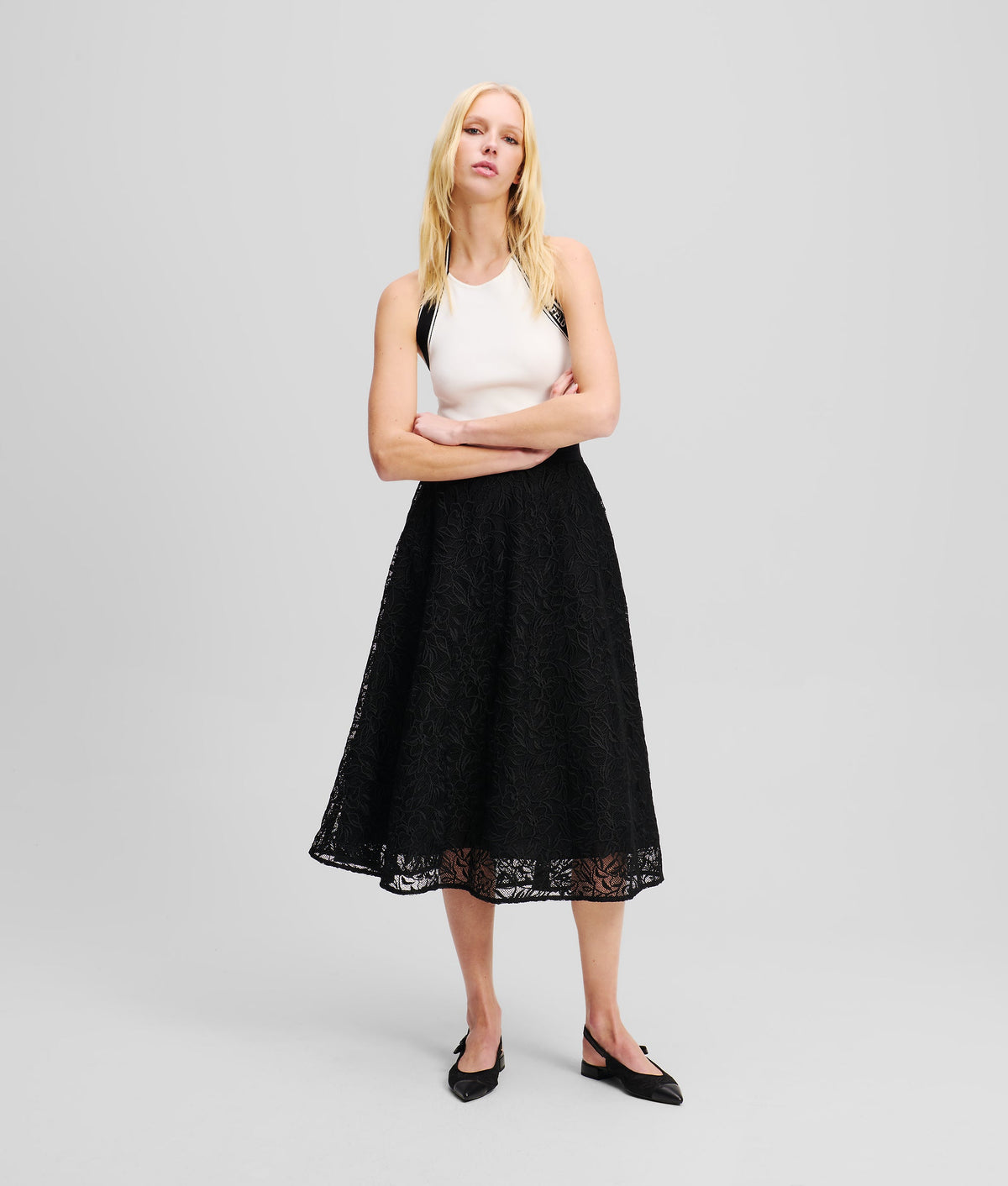 ORCHID EMBROIDERY SKIRT
