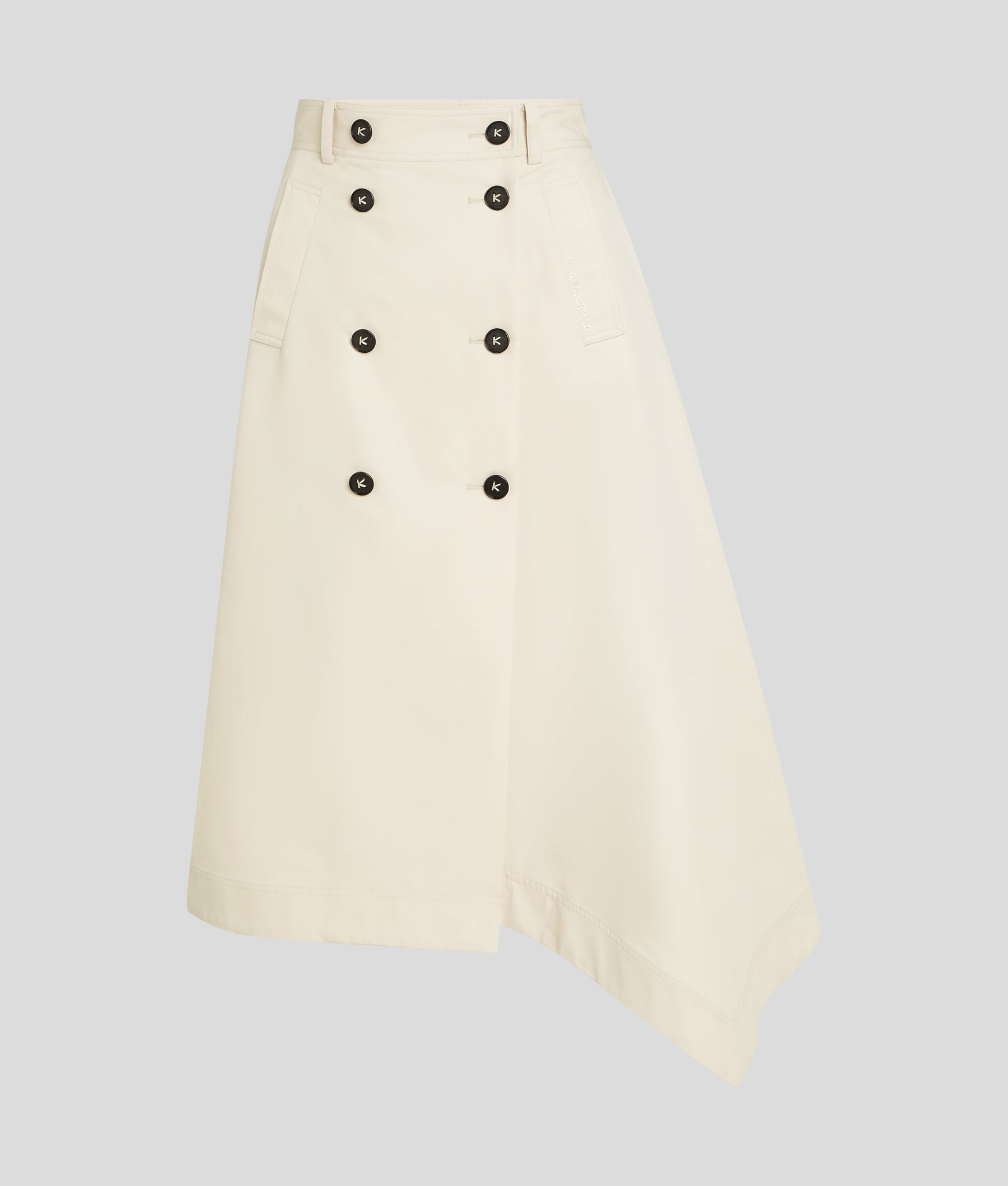 COTTON TWILL TRENCH SKIRT