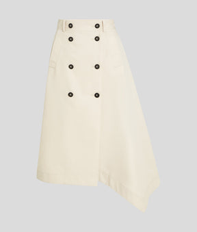 COTTON TWILL TRENCH SKIRT