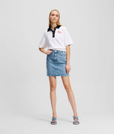 PATCHWORK JEAN SKIRT