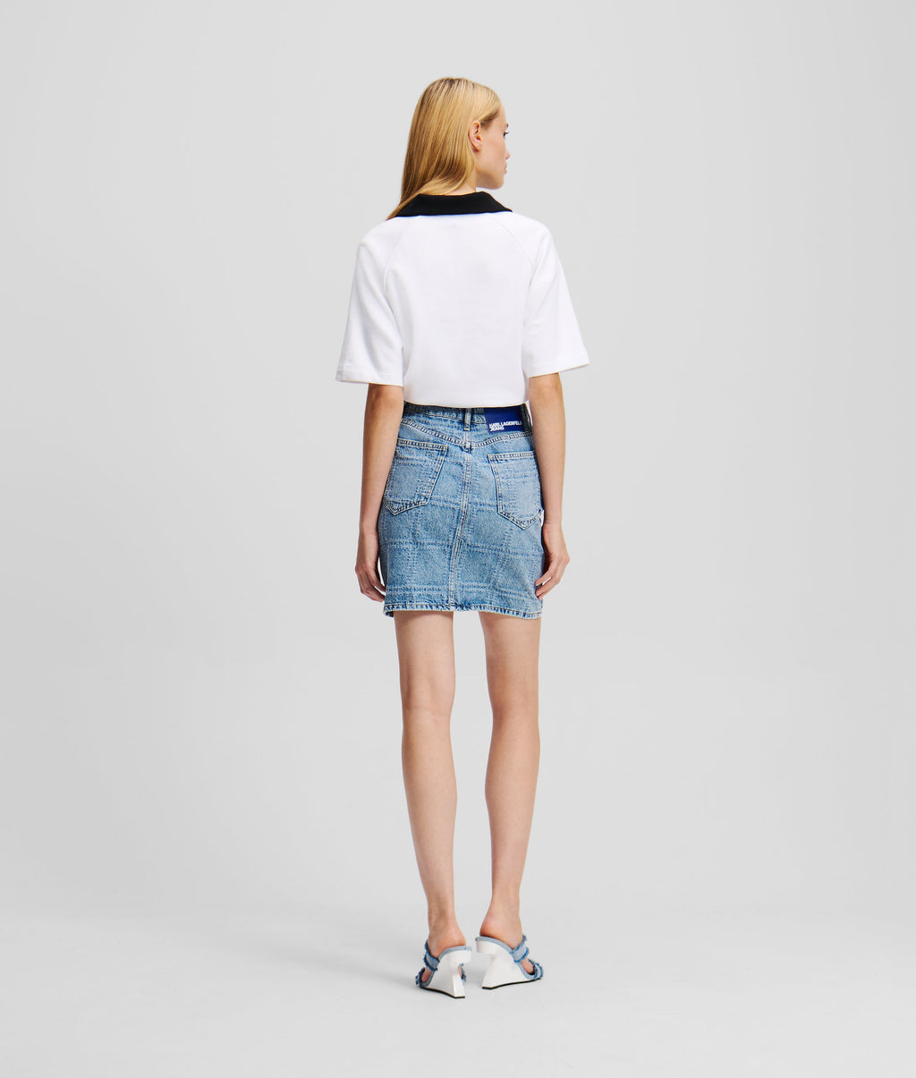 PATCHWORK JEAN SKIRT