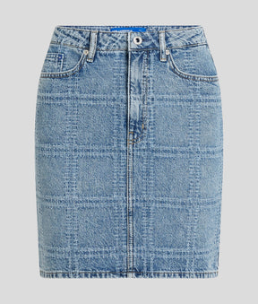 PATCHWORK JEAN SKIRT