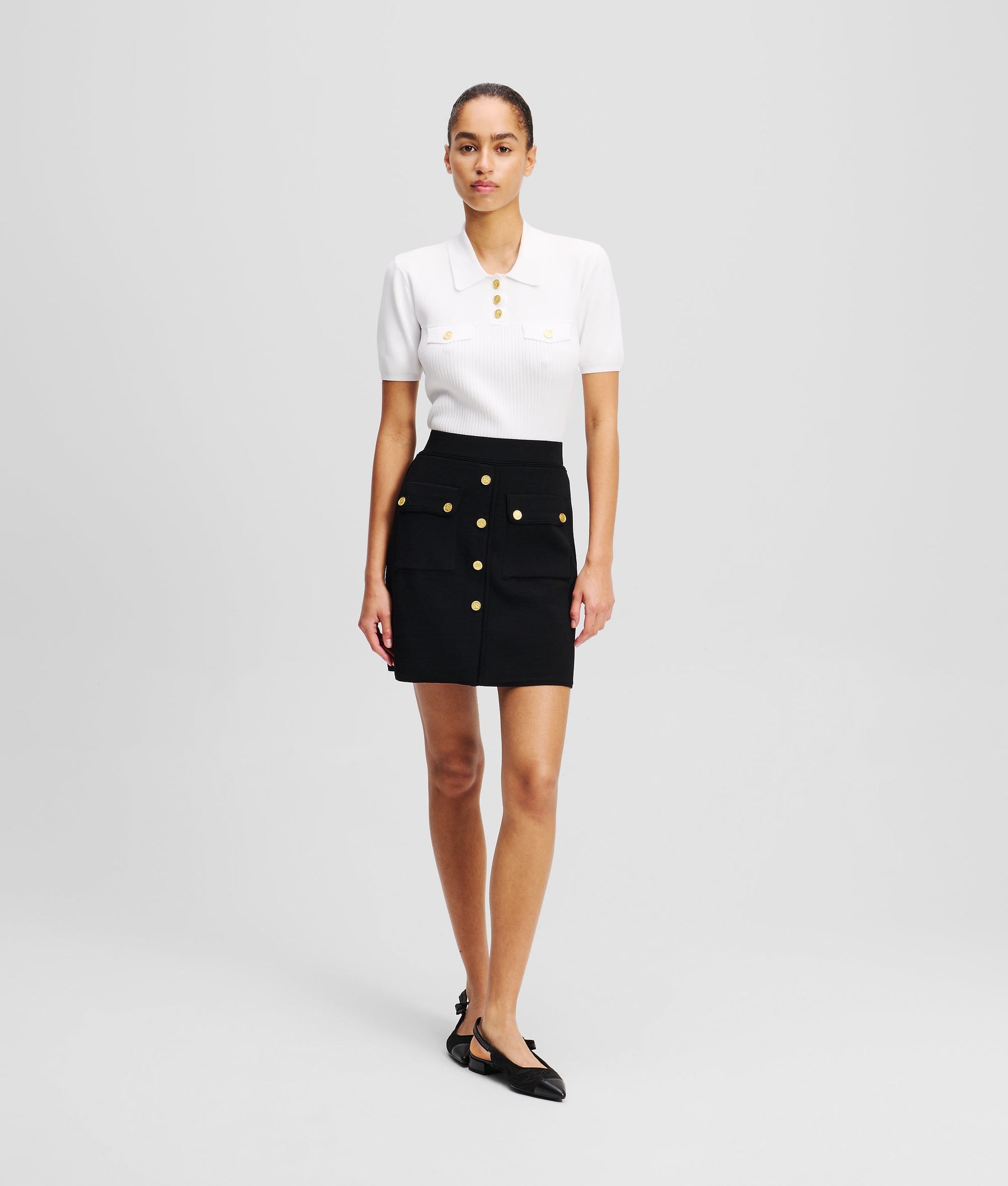 BUTTON DETAIL SKIRT