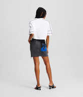 KARL PRINT DENIM SKIRT