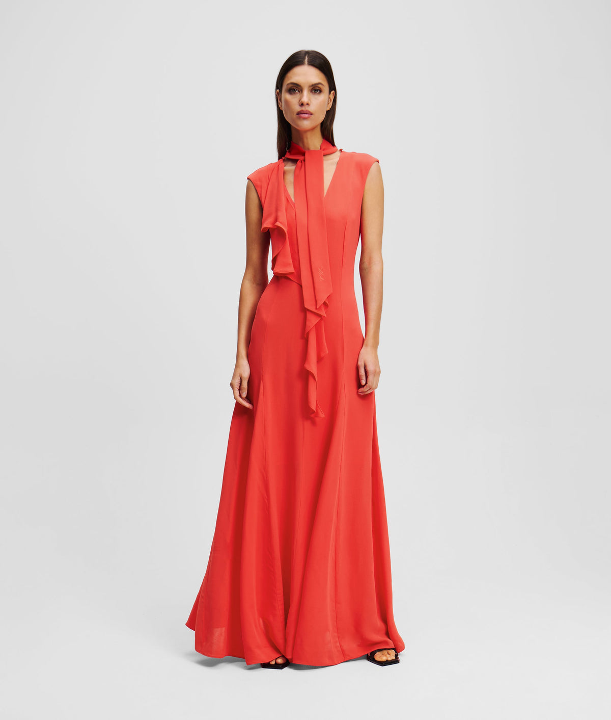RUFFLE-DETAIL DRESS