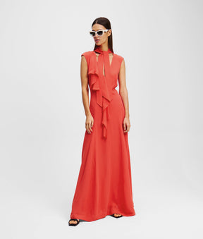RUFFLE-DETAIL DRESS