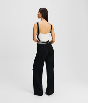 LOGO KNIT DUNGAREES