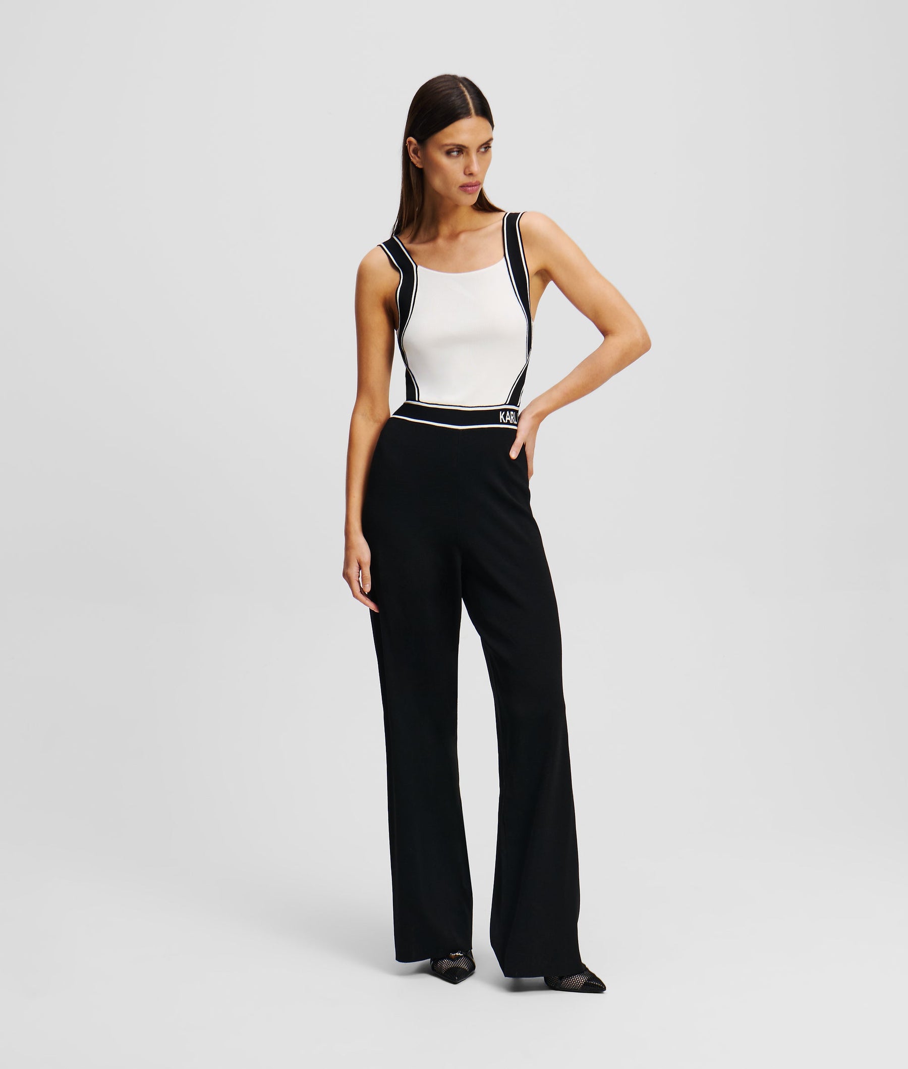 LOGO KNIT DUNGAREES