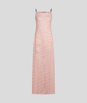 MONOGRAM MESH MAXI DRESS