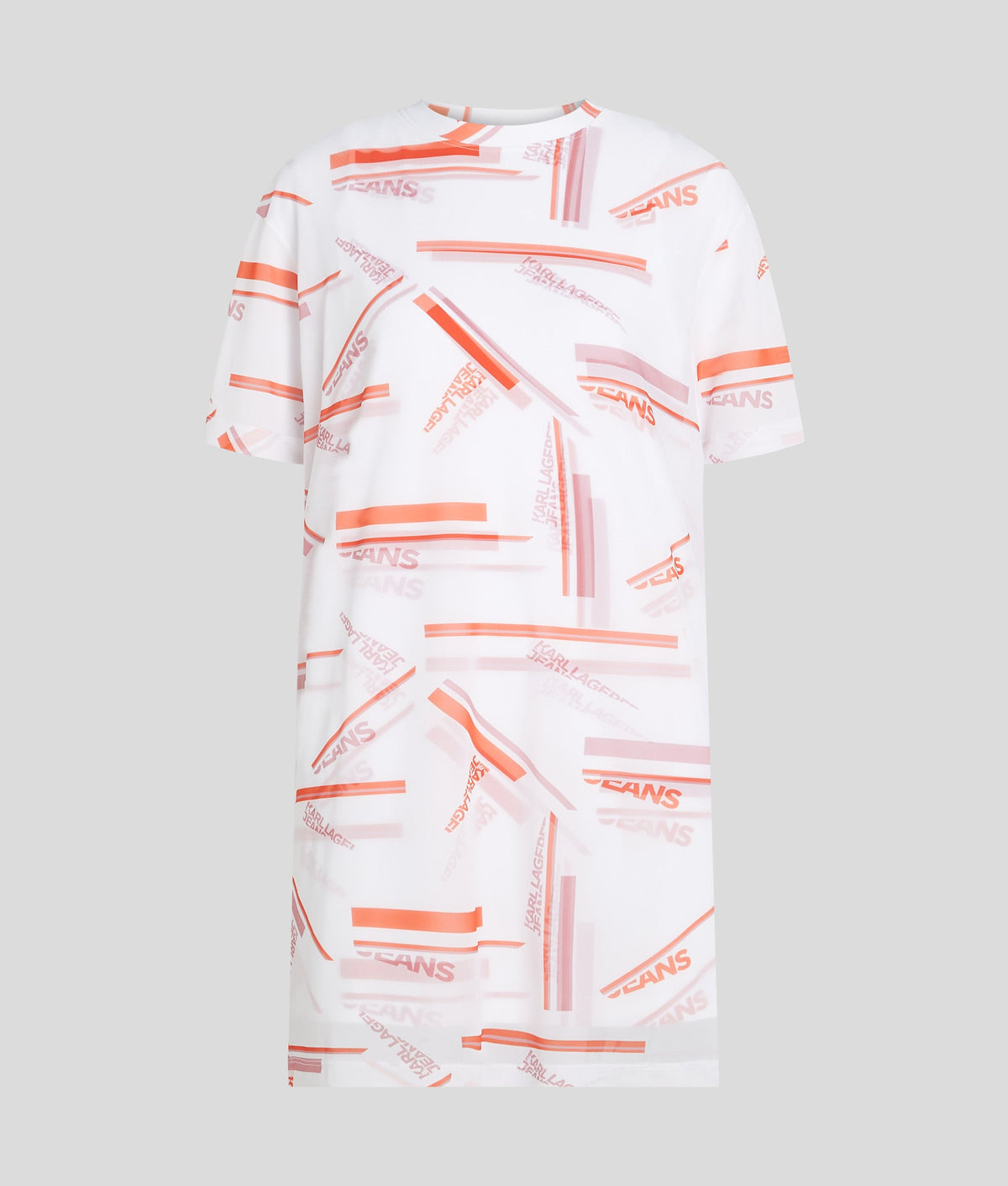 GRAPHIC PRINT MESH DRESS
