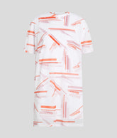 GRAPHIC PRINT MESH DRESS