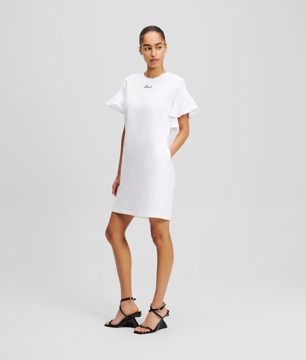 FABRIC MIX T-SHIRT DRESS