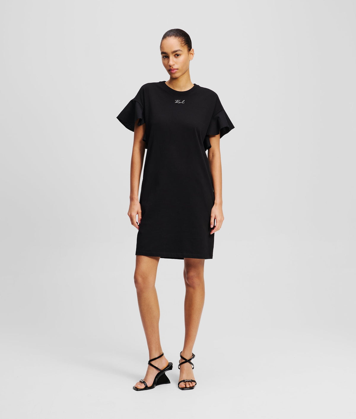 FABRIC MIX T-SHIRT DRESS