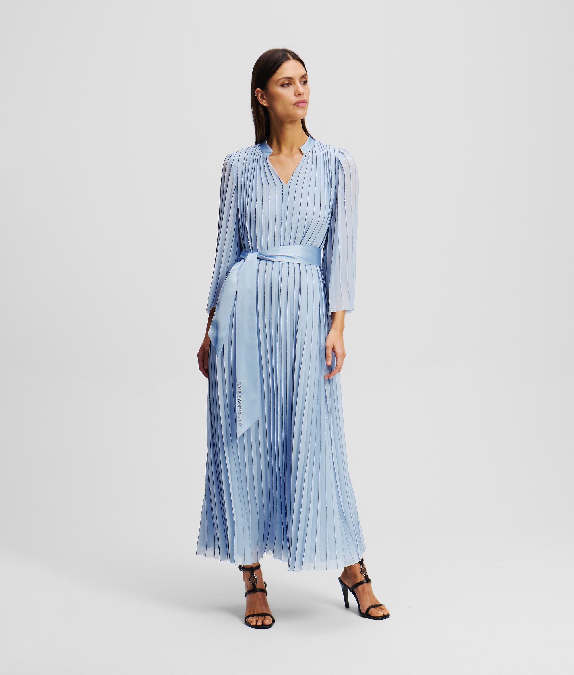 Pleated maxi dress