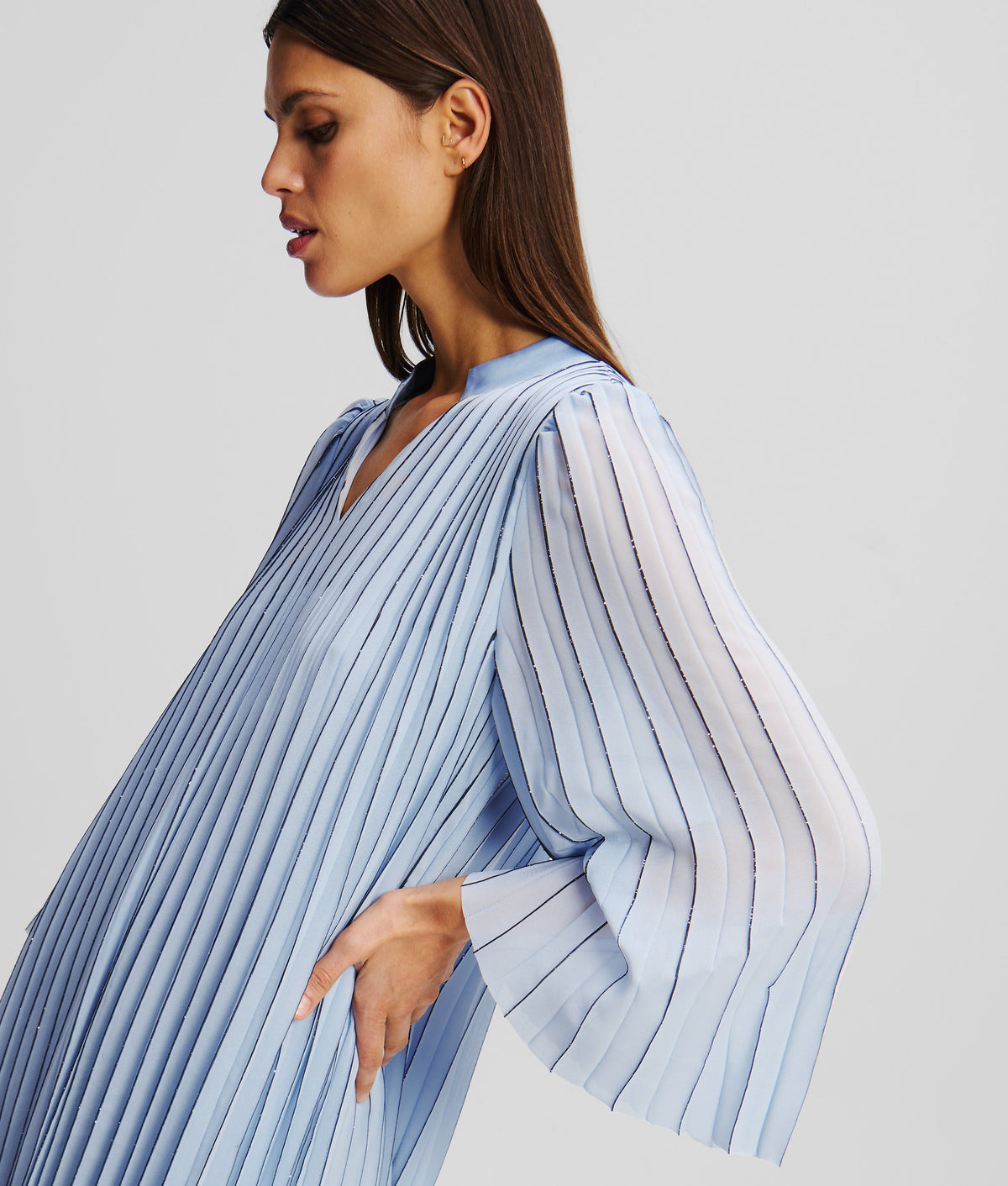 Pleated maxi dress