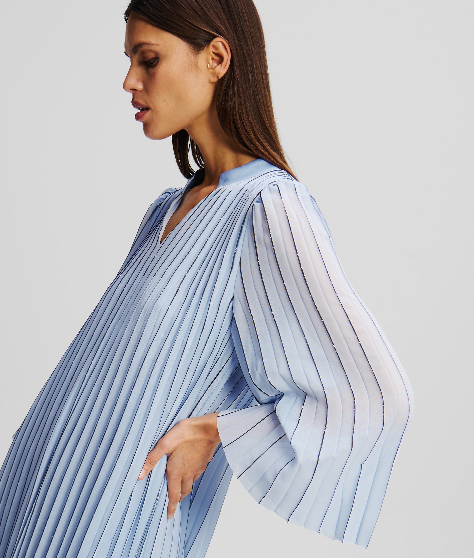 Pleated maxi dress