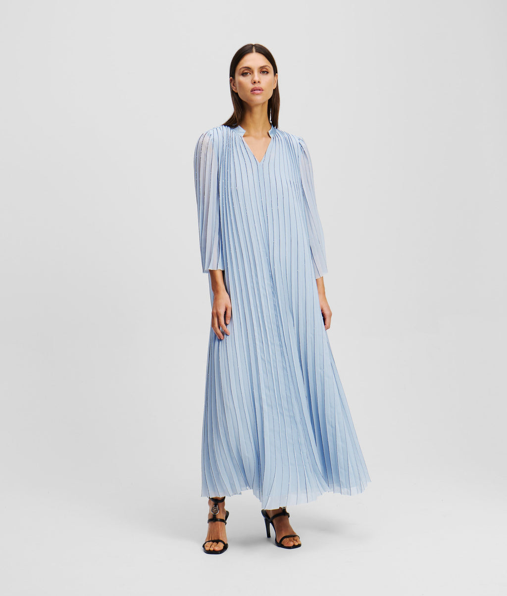 Pleated maxi dress