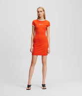 LOGO FITTED T-SHIRT DRESS
