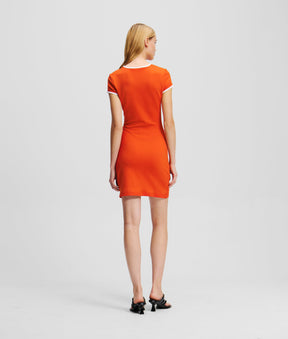 LOGO FITTED T-SHIRT DRESS