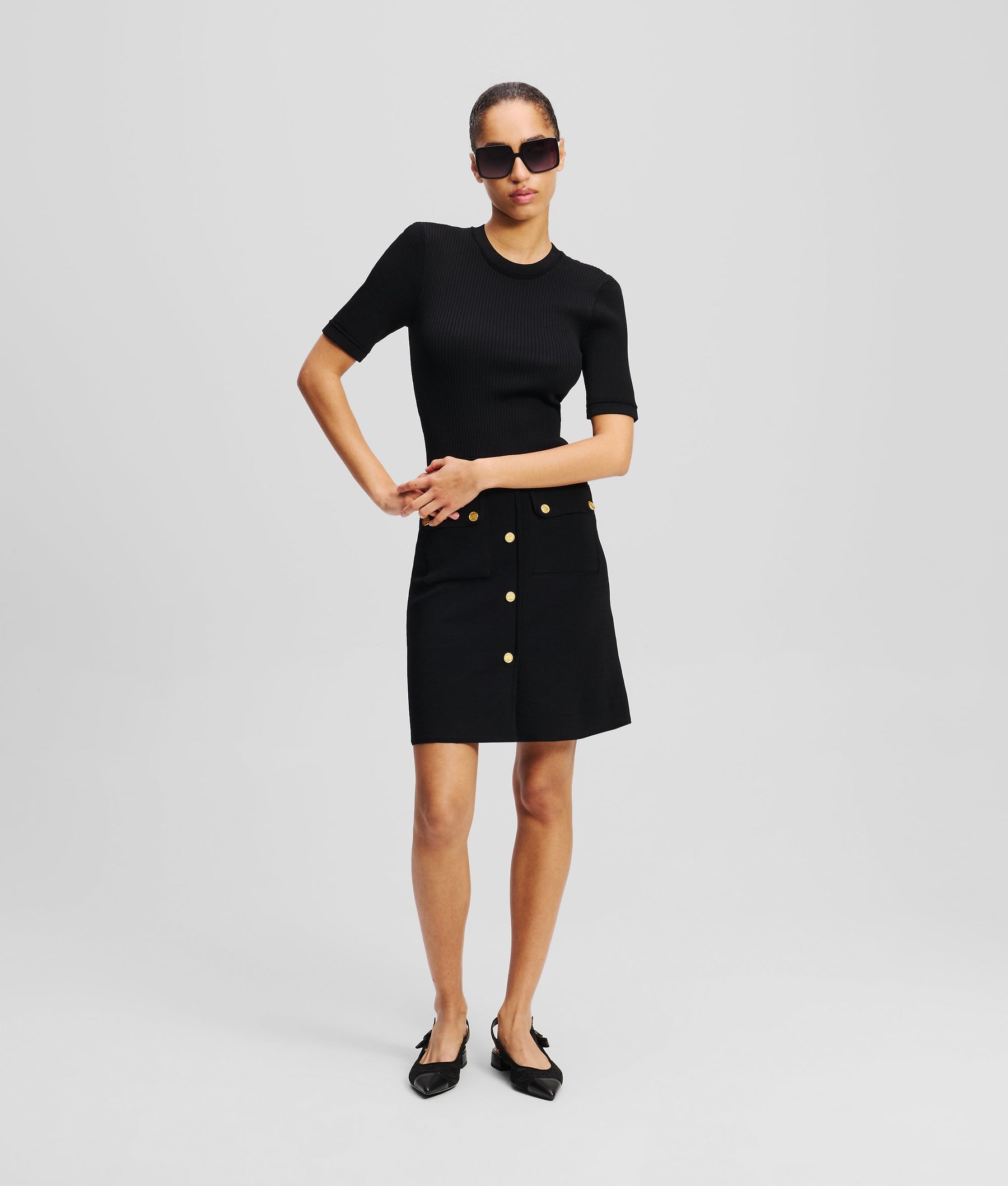 BUTTON DETAIL DRESS