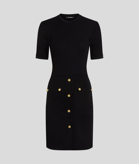 BUTTON DETAIL DRESS