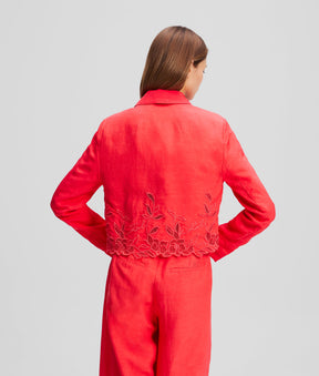 CUT-OUT EMBROIDERY JACKET