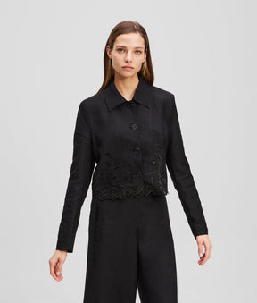 CUT-OUT EMBROIDERY JACKET