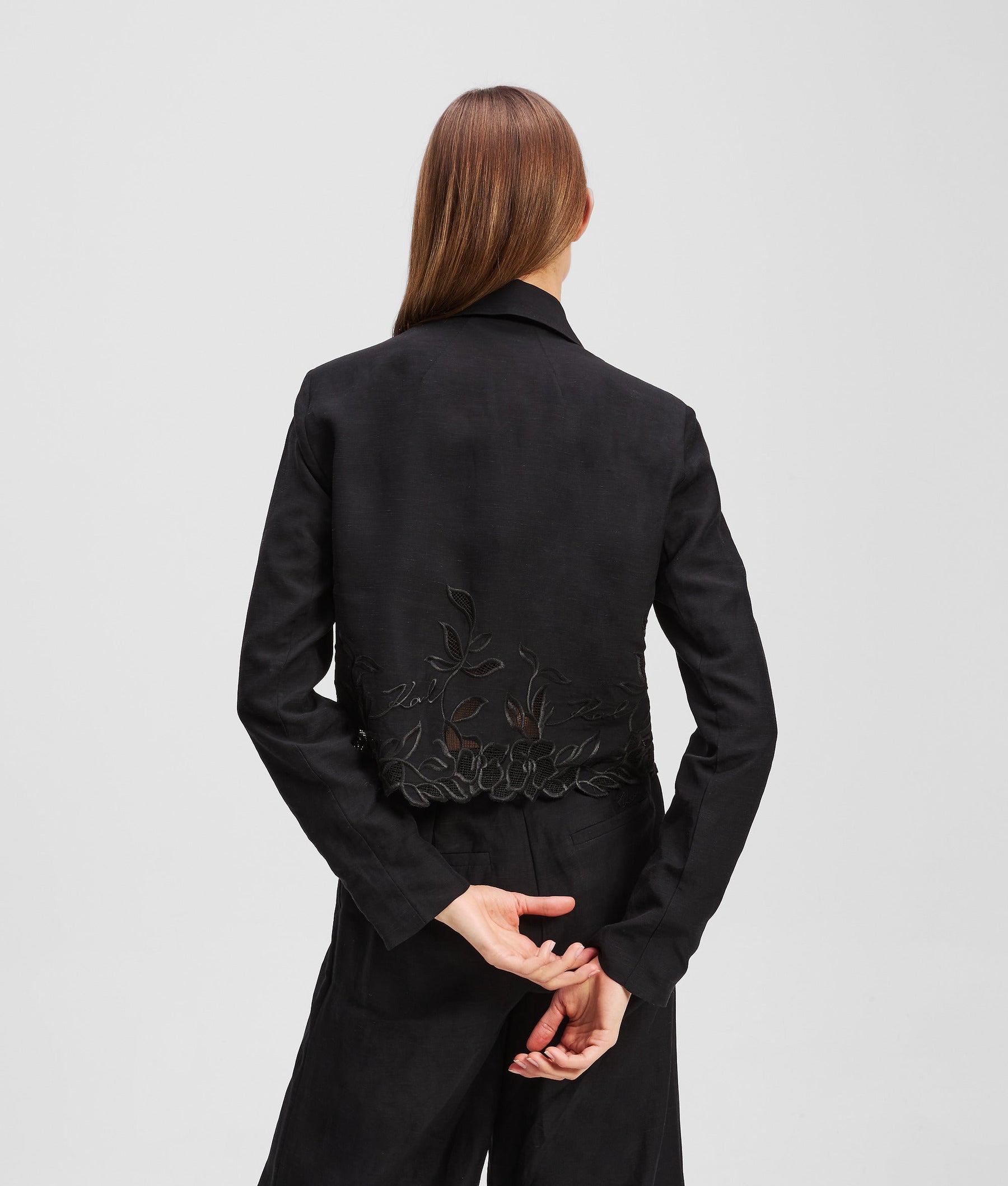 CUT-OUT EMBROIDERY JACKET