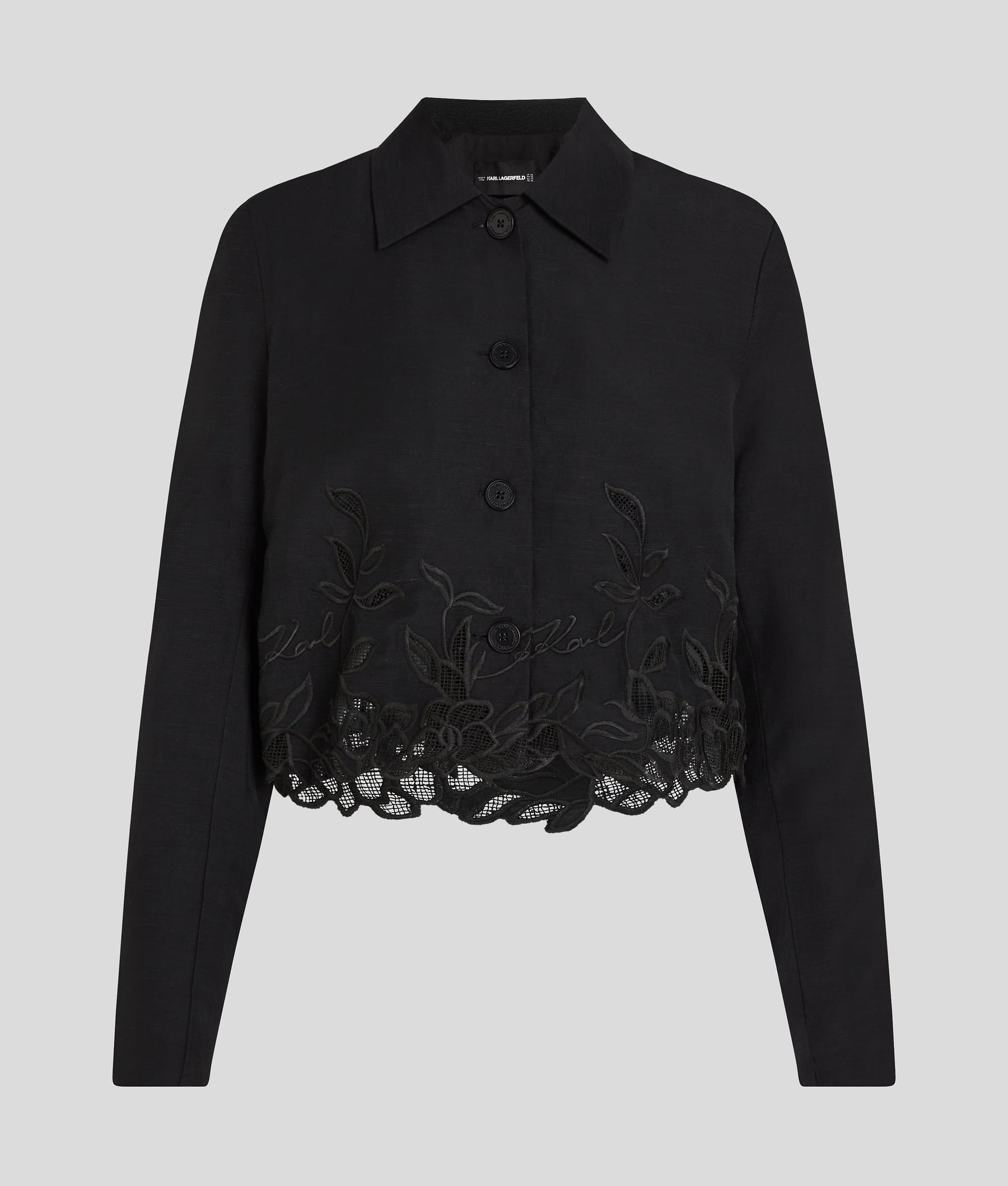 CUT-OUT EMBROIDERY JACKET