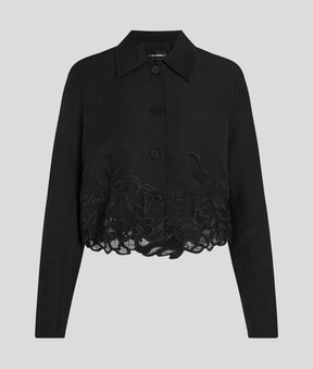 CUT-OUT EMBROIDERY JACKET