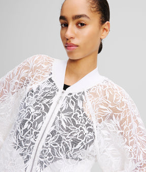ORCHID EMBROIDERY BOMBER JACKET