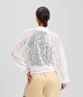 ORCHID EMBROIDERY BOMBER JACKET