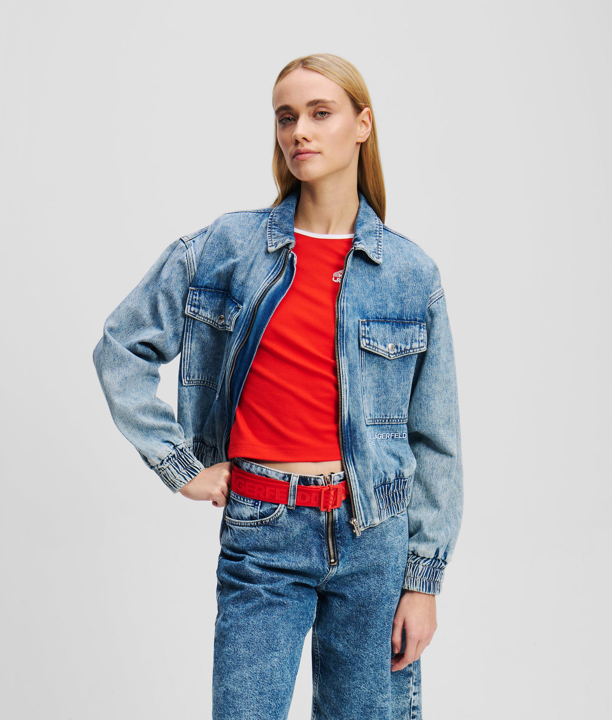 DENIM BOMBER JACKET