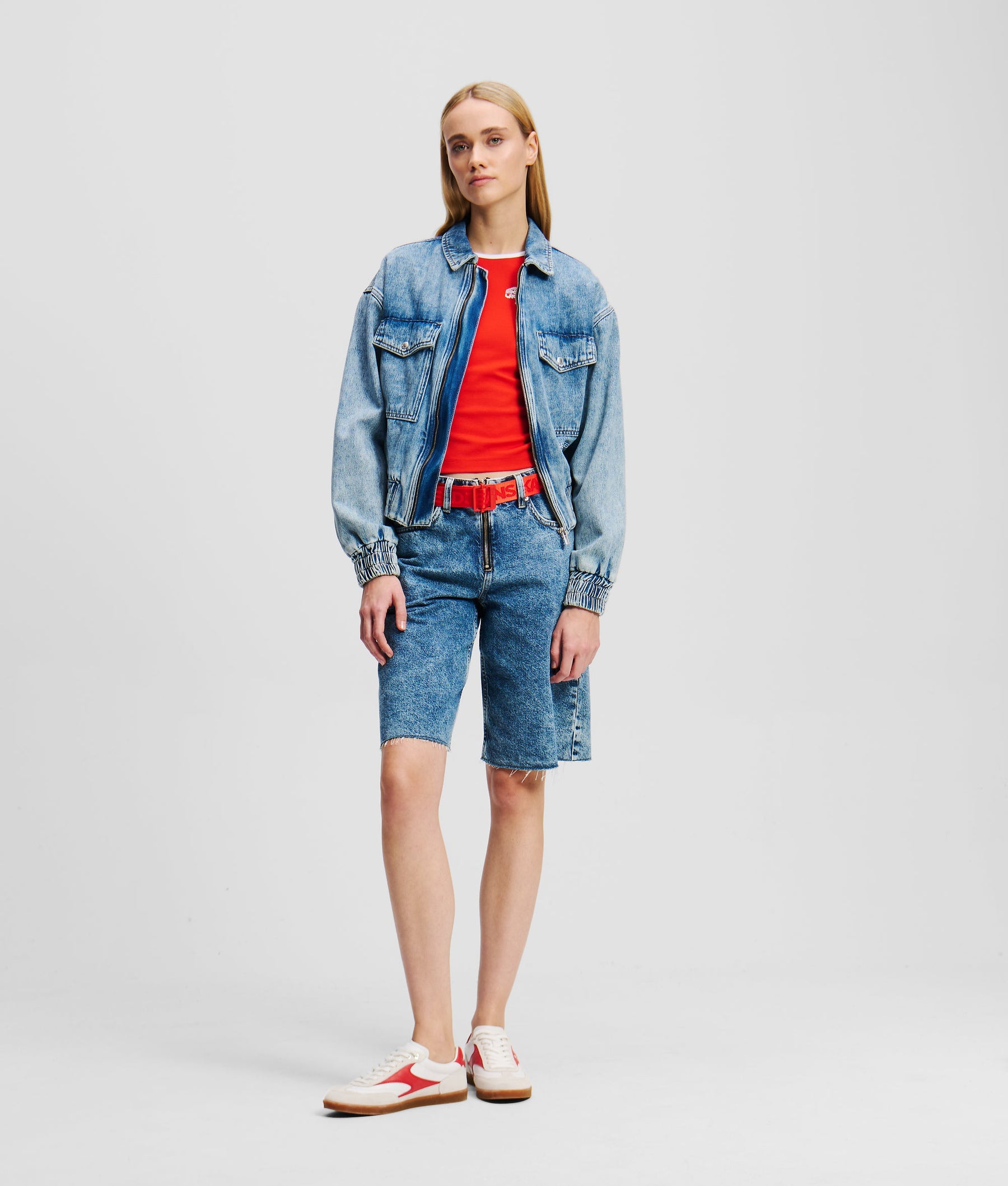 DENIM BOMBER JACKET