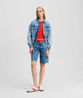 DENIM BOMBER JACKET