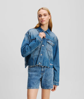 RELAXED FRINGED DENIM JACKET