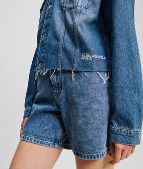 RELAXED FRINGED DENIM JACKET