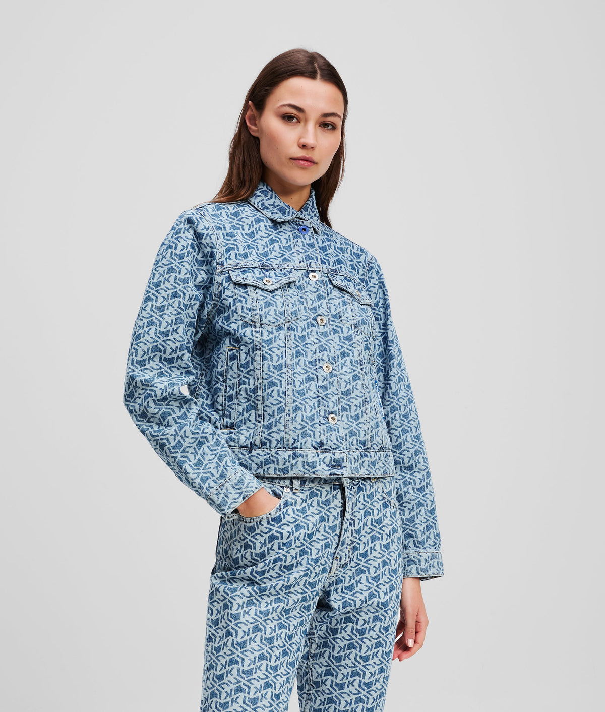 ALL-OVER MONOGRAM DENIM JACKET