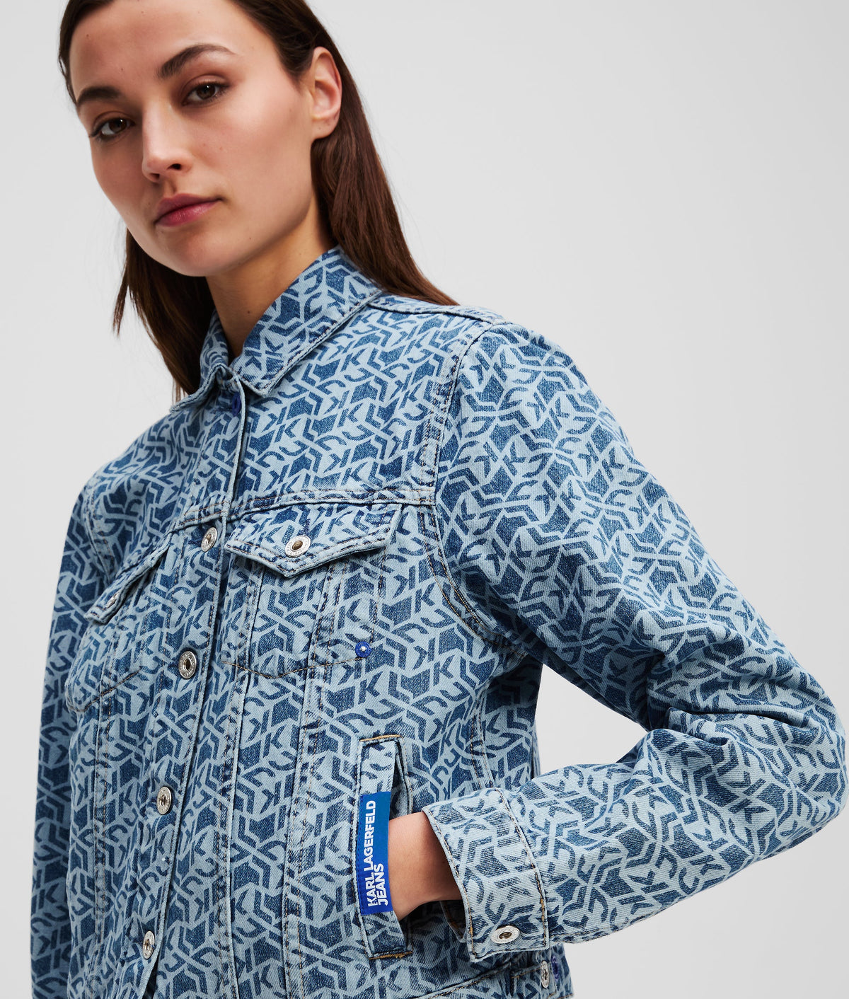 ALL-OVER MONOGRAM DENIM JACKET