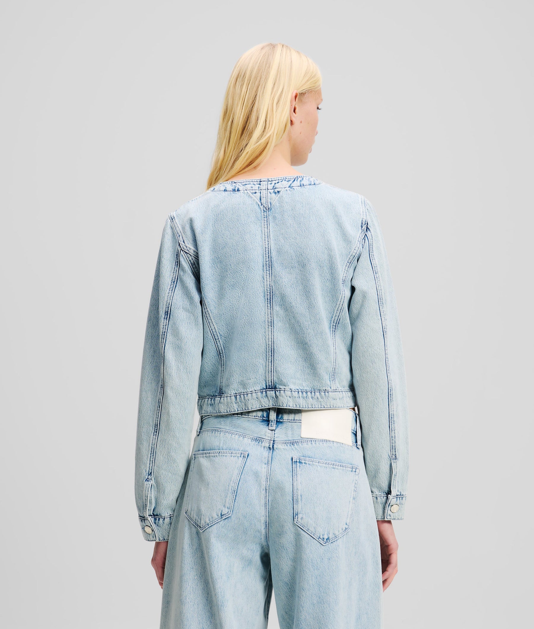 COLLARLESS JEAN JACKET
