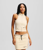 ZIP-FRONT SLEEVELESS TOP