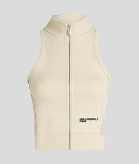 ZIP-FRONT SLEEVELESS TOP