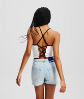 PIPING DETAIL STRAPPY TOP
